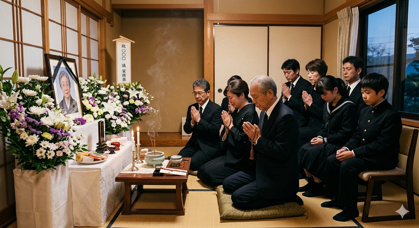 家族葬を実施している日本人家族