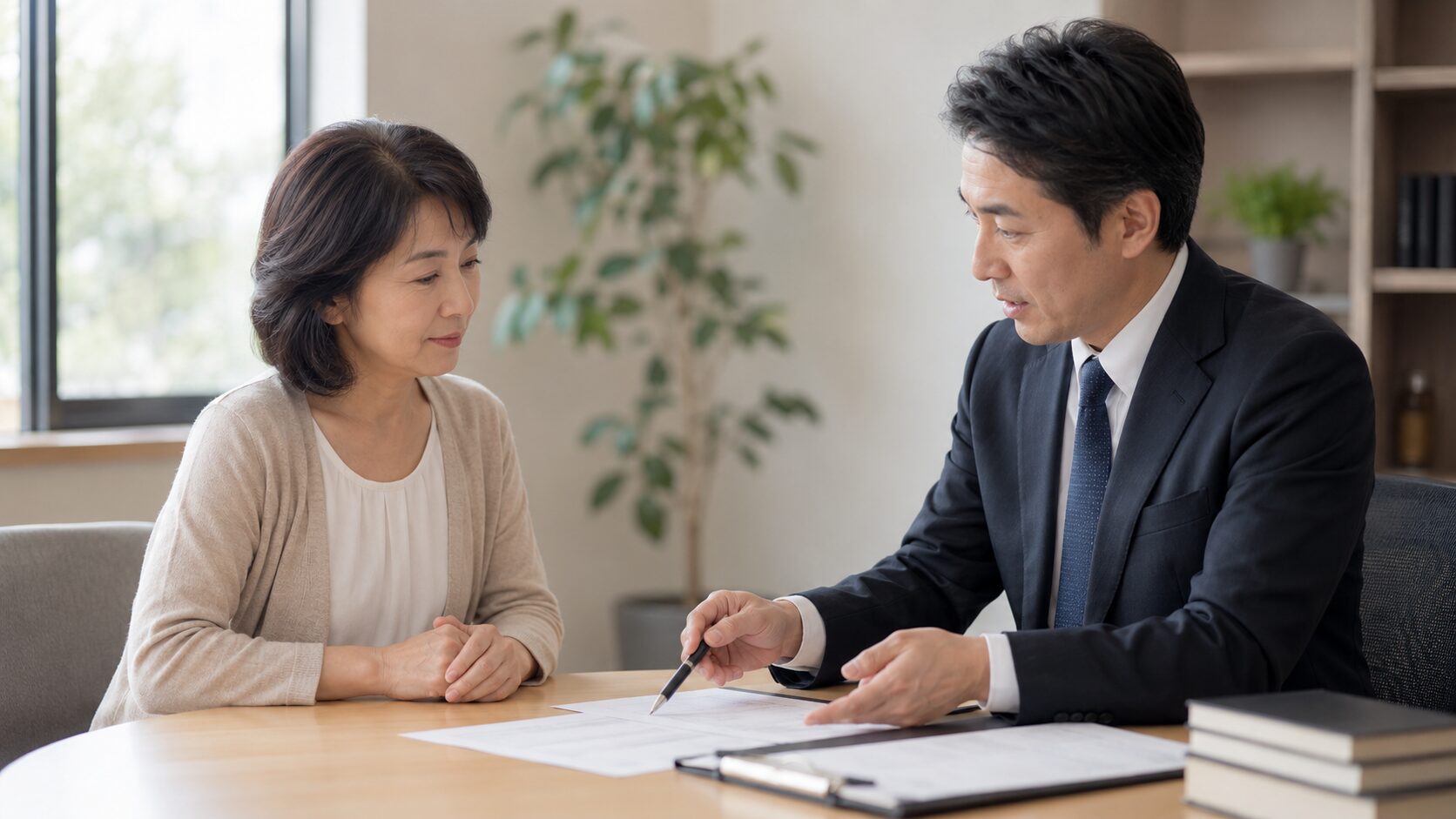 後見登記等ファイルの証明書取得を法務局窓口で相談するイメージ