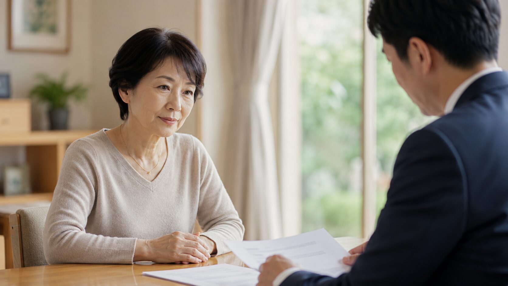 相続の遺産分割協議で寄与分を話し合う家族のイメージ