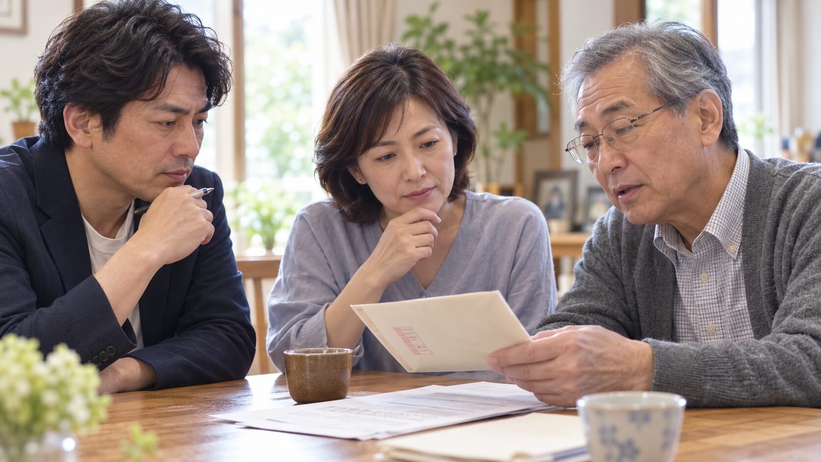 家庭裁判所で不在者財産管理人選任を相談する家族のイメージ